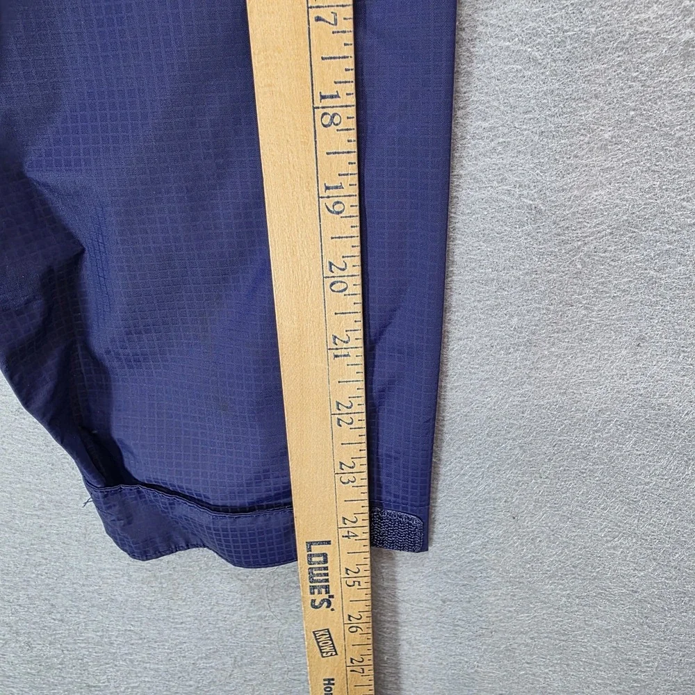 Vineyard Vines Rain Jacket Womens‎ Small Windbreaker Qtr Zip Hide Away Hood Blue